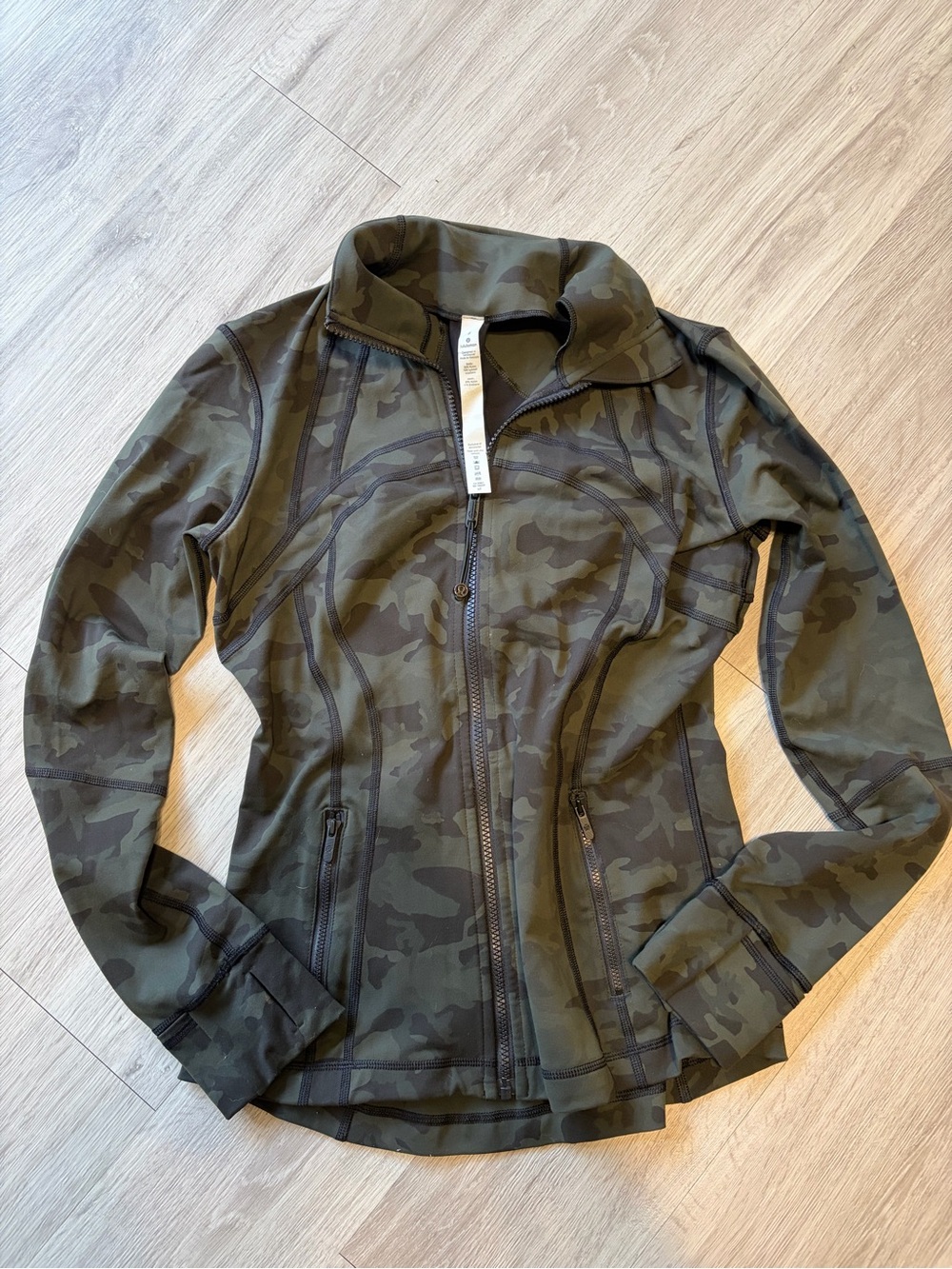 Lululemon Define Olive Camo Zip-Up Utility Jacket